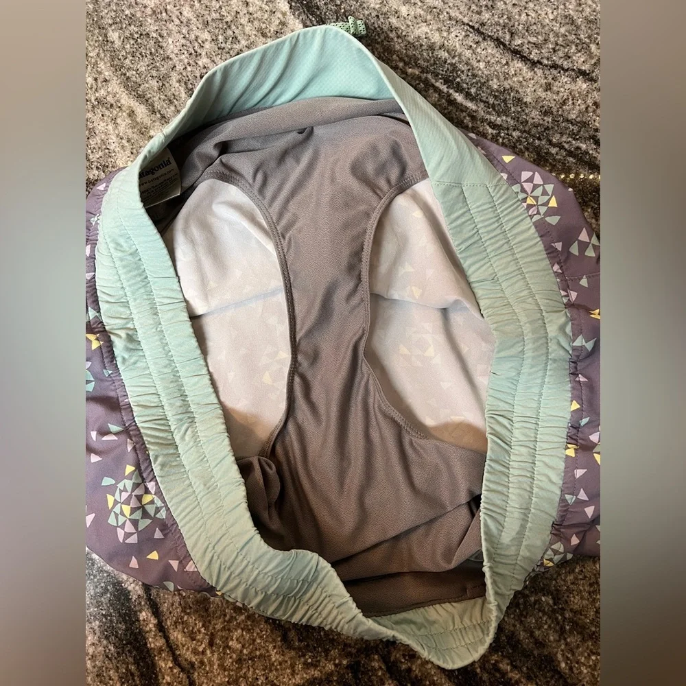 Patagonia Women's Nine Trails Running Shorts Lined 4” Inseam Smokey Violet SZ XL